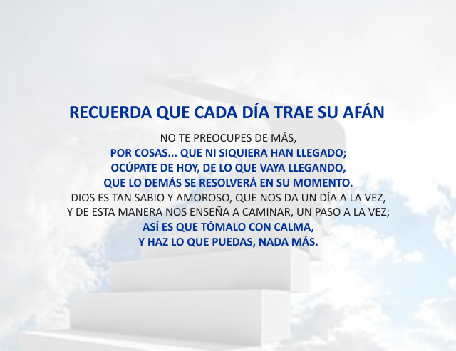 Recuerda que cada día trae su afán Junio 15 de 2012